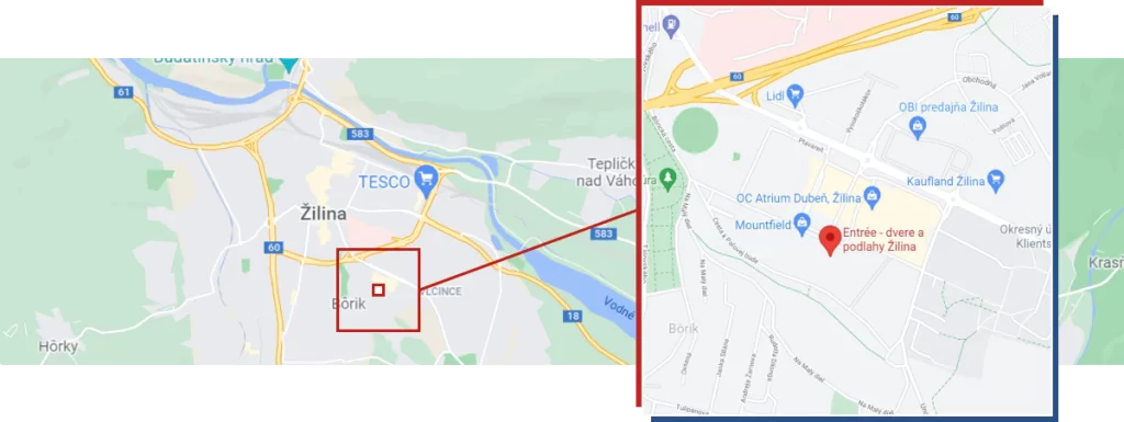 Entrée Žilina - mapa a adresa